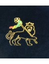 "ROYAL" Casquette Rastafari en velours et broderies dorées avec Lion de Judah