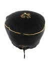 "ROYAL" Black Velvet and golden embroidery Rastafari Crown for dreadlocks