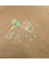 "ROYAL" Camel suede Rasta Crown with lion of judah embroidery