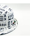 "WHITE MUDCLOTH" African print Wax fabric Bucket hat
