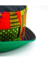 "RED GOLD GREEN KENTE" Bucket hat with Wax fabric 