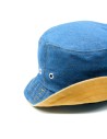 "DENIM LIGHT" Bucket hat with medium blue denim fabric