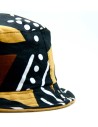 "BROWN BOGOLAN" Wax fabric Bucket hat with ventilation eyelets