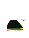 "STRETCHY CAP Red Gold Green" stretch stocking cap for dreadlocks