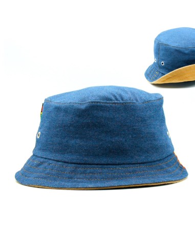"DENIM LIGHT" Bucket hat with light blue denim fabric