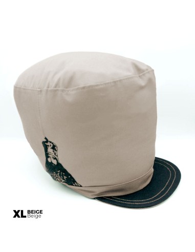 Casquette Rasta beige Ethiopie sans visiere artisanat coton elastique