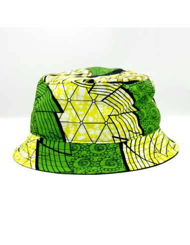 Yellow, Black & Green African print bucket hat