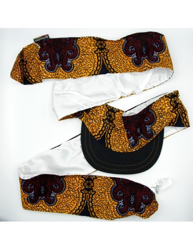 Satin lined headwrap with a brim