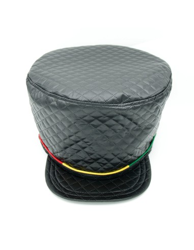 Quilted Faux leather Rasta cap with thick lining, for dreadlocks