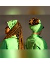 "GROOVE" Stretch visor for dreadlocks with a large headband